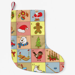Christmas Advent: Doodle Element Collection Small Christmas Stocking