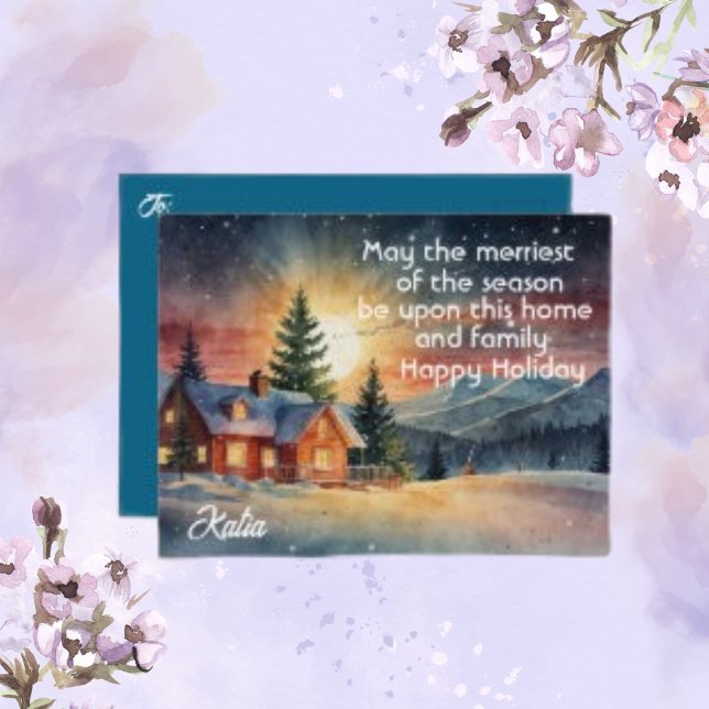  Christmas Advent Greetings Personalised Holiday Postcard (Creator Uploaded)