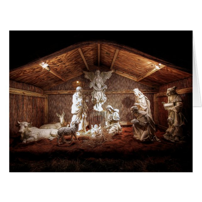 Christmas Advent Jesus Nativity Manger Scene (Front Horizontal)
