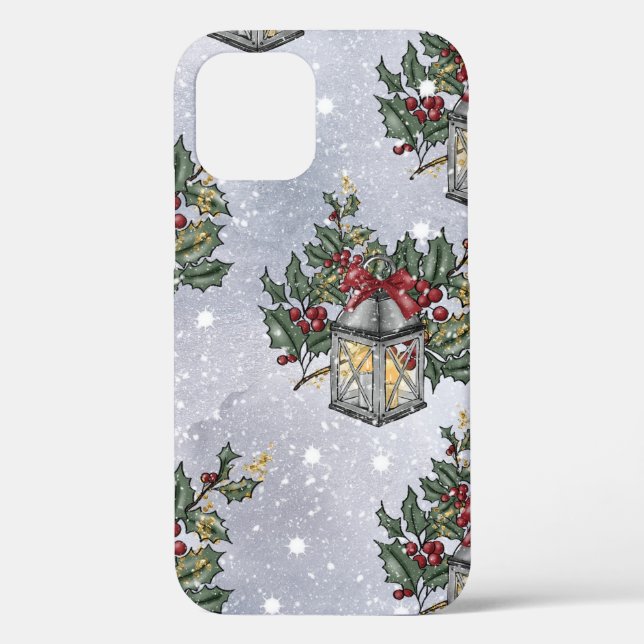Christmas Advent Lantern Pattern Case-Mate iPhone Case (Back)