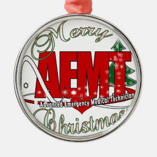 CHRISTMAS AEMT Advanced Emergency Medical Tech Metal Tree Decoration
