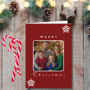 Christmas Aeroplane Snowflake Photo Funny Aviation Card