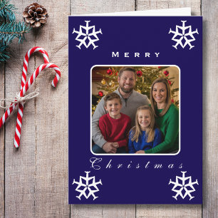 Christmas Aeroplane Snowflake Photo Funny Aviation Card