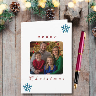 Christmas Aeroplane Snowflake Photo Funny Aviation Card