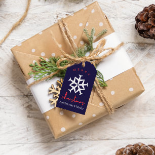 Christmas Aeroplane Snowflake Photo Funny Aviation Gift Tags