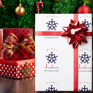 Christmas Aeroplane Snowflake Photo Funny Aviation Wrapping Paper