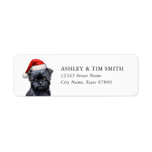 Christmas Affenpinscher Dog Return Address Labels
