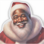 Christmas African-American Jolly Santa Claus,<br><div class="desc">These festive Christmas stickers will warm you up this holiday season with jolly Santa Claus and his friendly smile.</div>