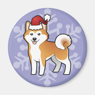Christmas Akita Inu / Shiba Inu Magnet