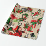 Christmas Alice In Wonderland Wrapping Paper<br><div class="desc">Whimsical watercolor alice in wonderland christmas gift wrap.</div>