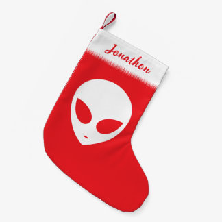 Christmas Alien Personalised Small Christmas Stocking