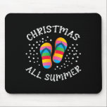 Christmas All Summer Santa Beach Flip Flops Summer Mouse Pad<br><div class="desc">Christmas All Summer Santa Beach Flip Flops Summer Vacation</div>