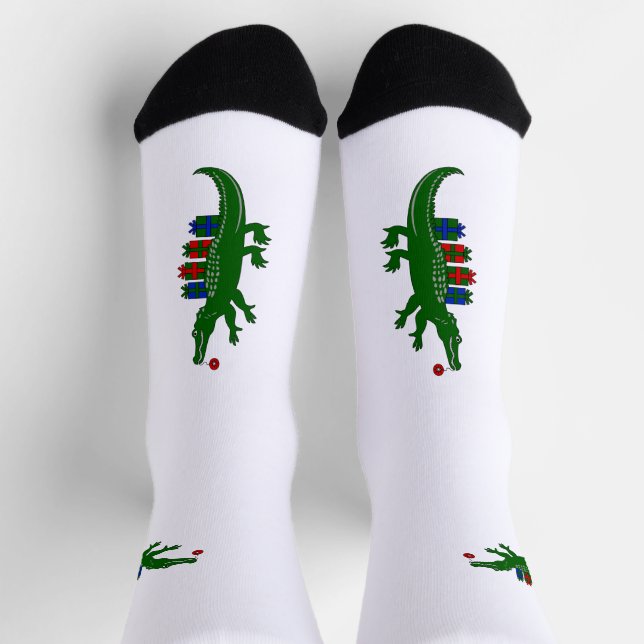 Christmas Alligator Crew Socks (Top)