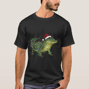 Christmas Alligator Holiday Reptile Funny Festive  T-Shirt