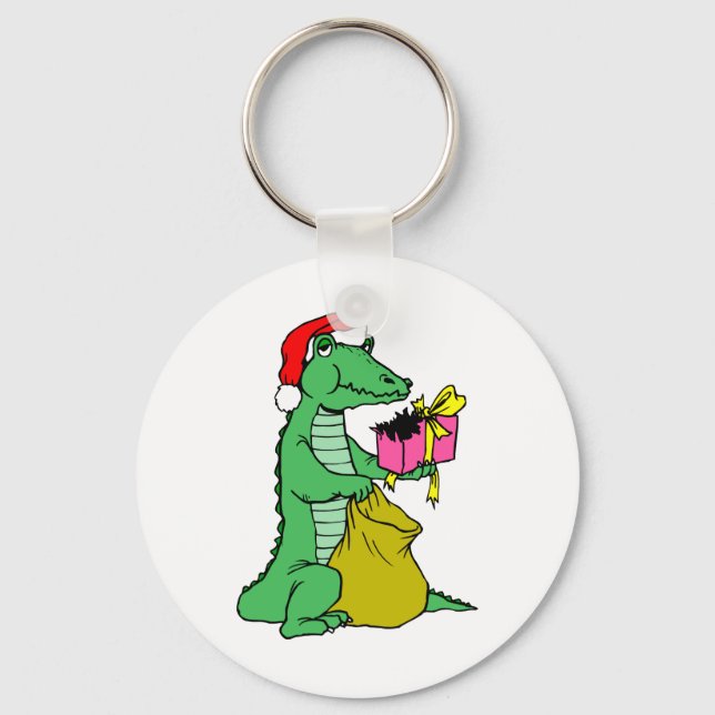 Christmas Alligator Key Ring (Front)