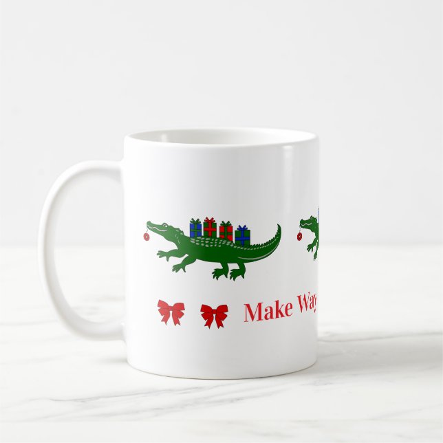 Christmas Alligator Mug (Left)