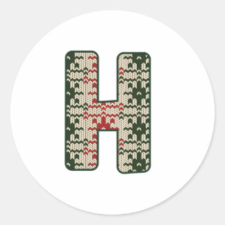 Christmas Alphabet  (8) Classic Round Sticker