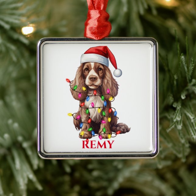 CHRISTMAS AMERICAN COCKER SPANIEL DOG METAL TREE DECORATION (Tree)