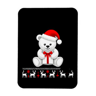 Christmas American Football Ball Santa Hat (1) Magnet