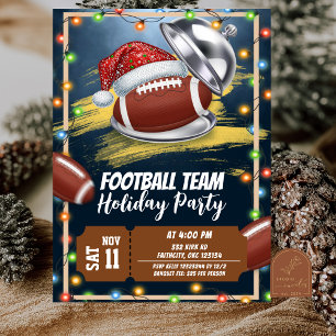 Christmas American Football Holiday Party Invitation