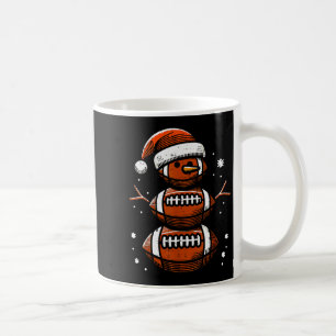 Christmas American Football Snowman Xmas Sport Boy Coffee Mug