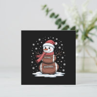 Christmas American Football Snowman Xmas Sport