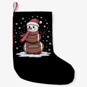Christmas American Football Snowman Xmas Sport Small Christmas Stocking