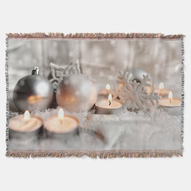 Christmas and Advent Decoration Throw Blanket (Front)