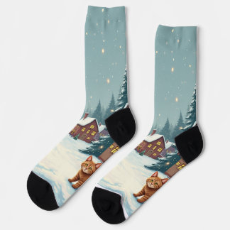 Christmas and Cat Socks