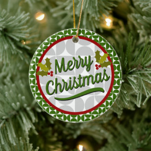 Christmas and Hanukkah Ceramic Tree Decoration