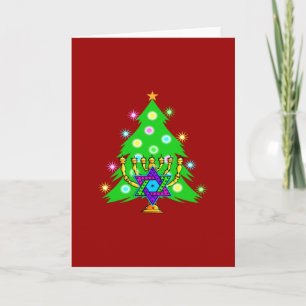 Christmas and Hanukkah Together Holiday Card