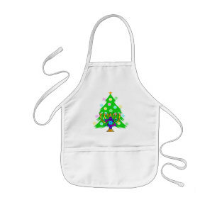 Christmas and Hanukkah Together Kids Apron