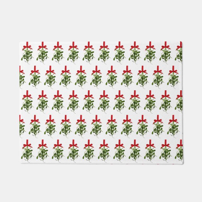 "CHRISTMAS AND MISTLETOE" DOORMAT (Front)
