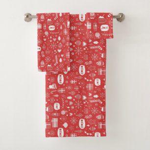 Christmas and New Year Bath Towel Set