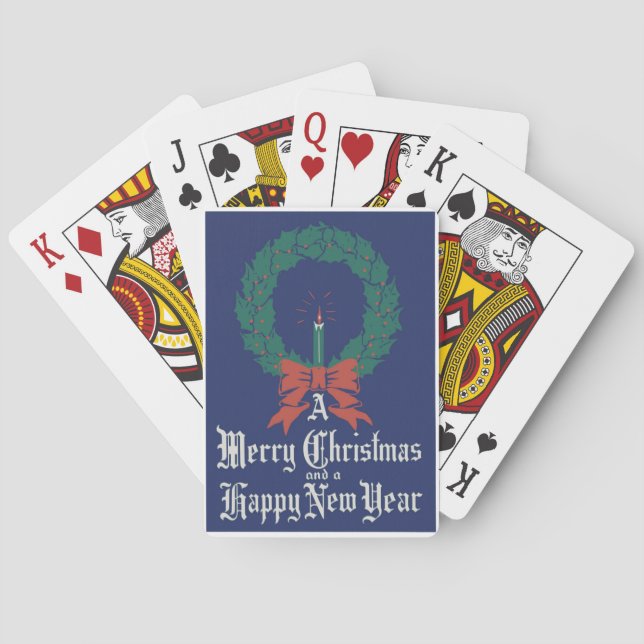 Christmas And New Year Classic Playing Cards (Back)