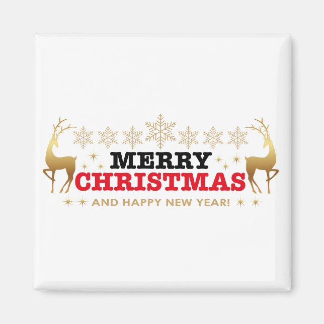 Christmas And New Year Design Magnet (Front)