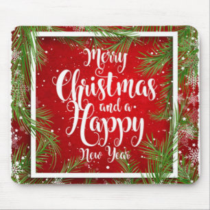 Christmas And New Year Design Mouse Pad