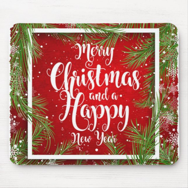Christmas And New Year Design Mouse Pad (Front)