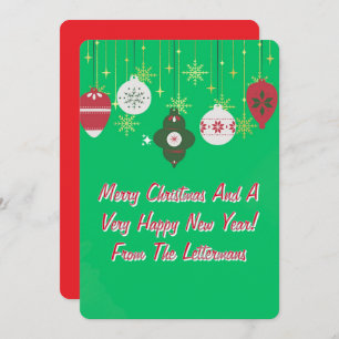 Christmas and New Year Greeting Card,downloadable Holiday Card