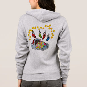 Christmas and New Year mouse with stockings Hoodie
