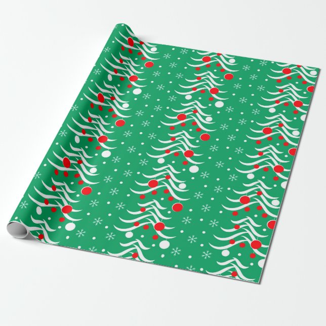 Christmas and new year pattern wrapping paper (Unrolled)