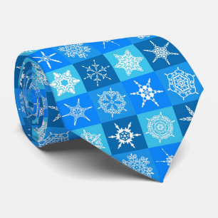 Christmas and snowflake tie
