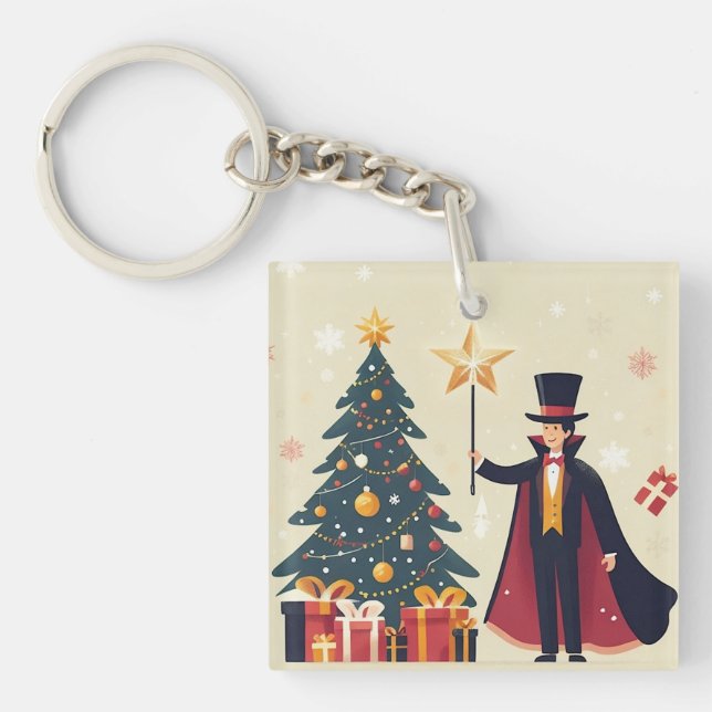 Christmas and The Magician Key Ring (Front)