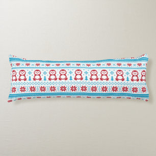 Christmas and Winter knitted pattern Body Cushion