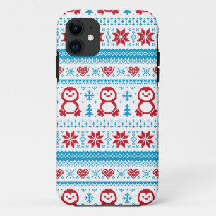 Christmas and Winter knitted pattern Case-Mate iPhone Case
