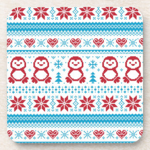 Christmas and Winter knitted pattern Coaster