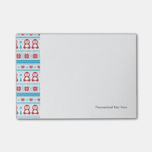 Christmas and Winter knitted pattern Post-it Notes