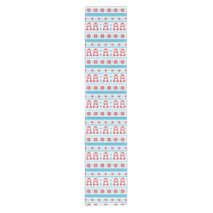 Christmas and Winter knitted pattern Short Table Runner