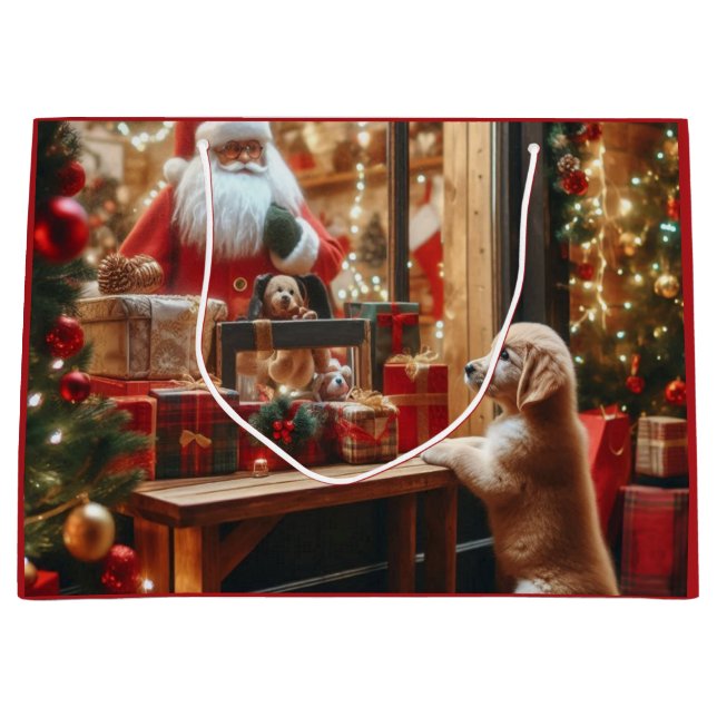 Christmas and Wishes Large Gift Bag (Front)