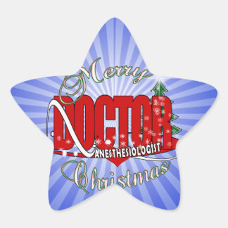 CHRISTMAS ANESTHESIOLOGIST STAR STICKER
